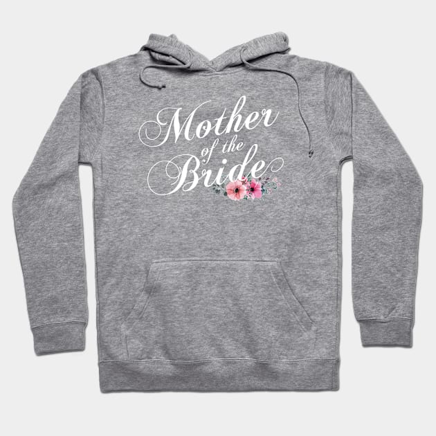 Simple and Elegant Mother of the Bride Floral Calligraphy Hoodie by Jasmine Anderson